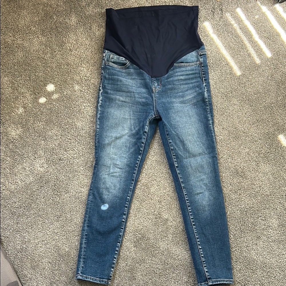 PinkBlush Blue Light Wash Maternity Skinny Jeans - 29